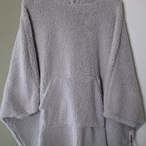 Fleece Hooded Cape Style Pullover Muk Luks